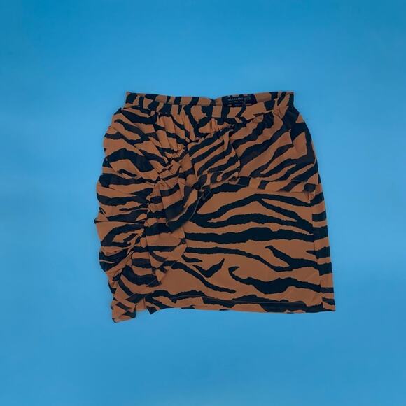 ALLSAINTS Nia Zephyr Animal Print Miniskirt-2 - Picture 4 of 7